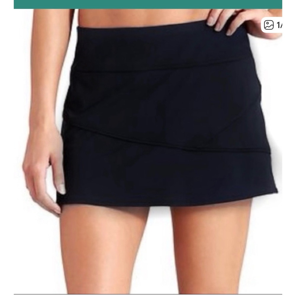Athleta Womens Black Skort Size XS Style 138336 Zipper Pocket Activewear